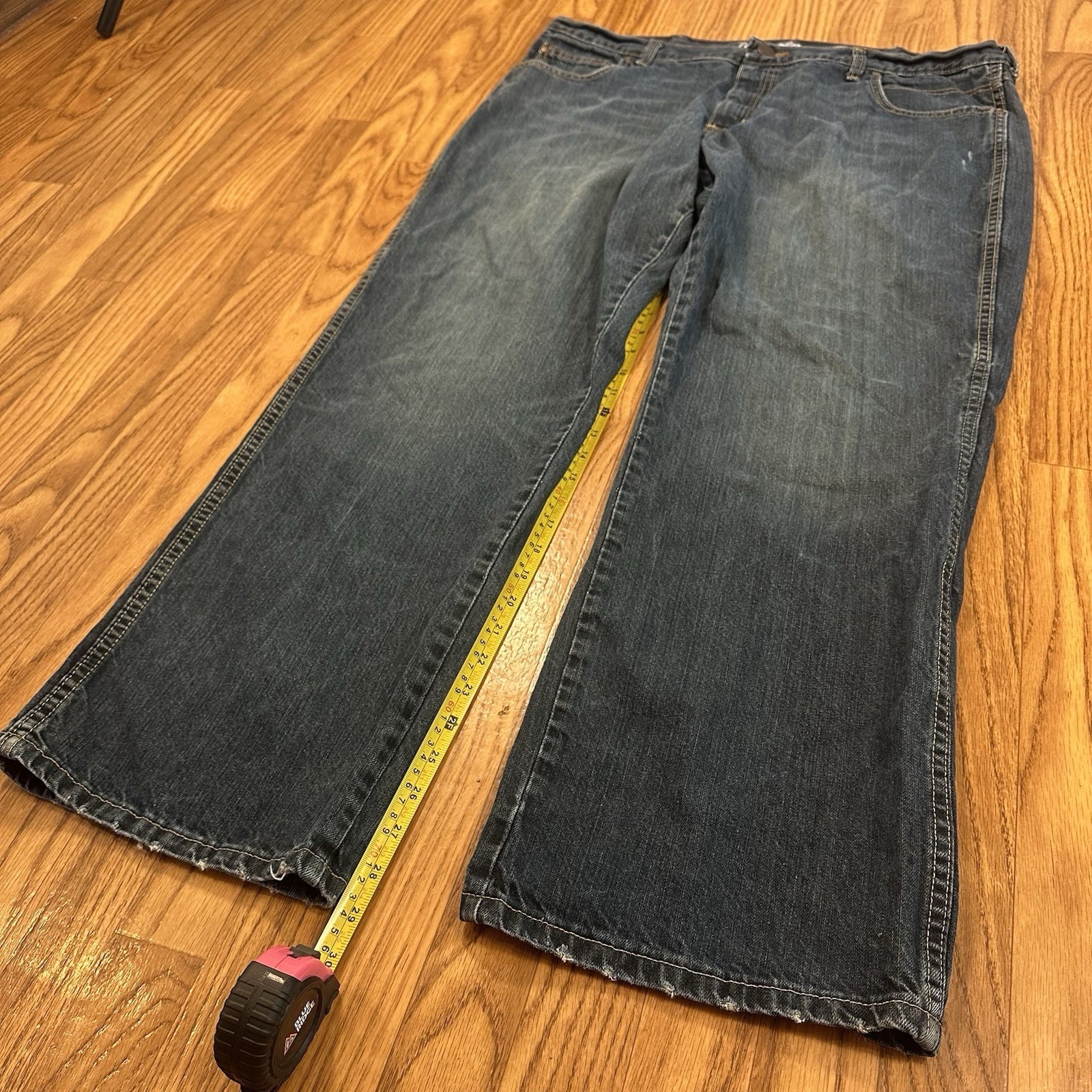 Wrangler Retro Relaxed Fit Bootcut Jeans Blue Denim Medium Wash Cotton 40x32